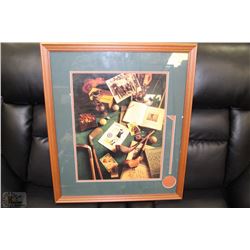 FRAMED & DOUBLE MATTED GOLF PICTURE