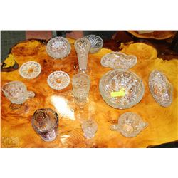 COLLECTION OF VINTAGE CUT GLASS & CRYSTAL DISHES
