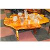 Image 1 : SOLID WOOD TREE TRUNK COFFEE TABLE SET