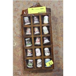 ESTATE 15 PC HANDPAINTED THIMBLE COLLECTION