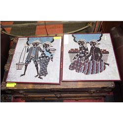 PAIR OF AFRICAN ART PICTURES