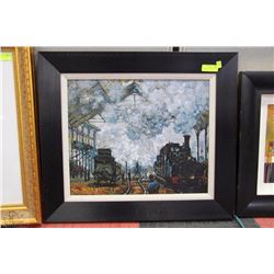 CLAUDE MONET "TRAIN STATION AT ST.LAZARE WITH COA