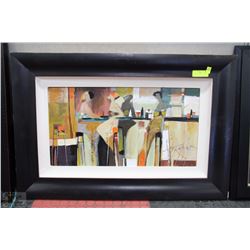 TREMLER "AT THE RESTAURANT " WITH COA  OIL ON