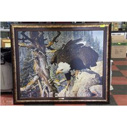 LARGE OIL ON CANVAS CARL BRENDERS "THE MONARCH IS