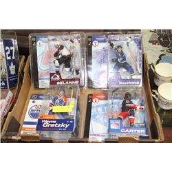 FLAT OF HOCKEY FIGURINES SELANNE, GRETZKY,MACINNIS