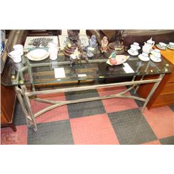 METAL AND GLASS SOFA TABLE
