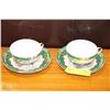 Image 1 : PAIR OF GEISHA IMAGE CUPS AND SAUCERS