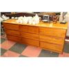 Image 1 : TEAK 9 DRAWER DRESSER