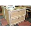 Image 1 : 2 DRAWER NIGHT STAND WITH GLASSTOP