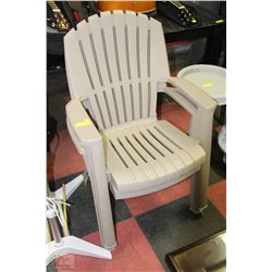 SET OF 2 HIGHBACK NYLON PLASTIC LOUNGE