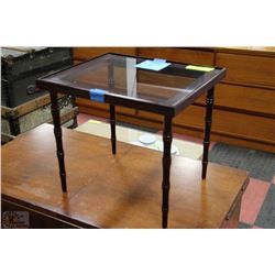 SMALL GLASS TOP TABLE