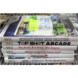 BUNDLE OF 7 ASSORTED Wii GAMES