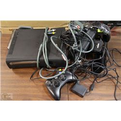 XBOX 360 CONSOLE WITH HEADPHONES/MICROPHONE,