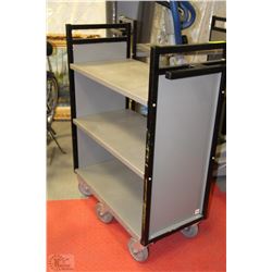 6 WHEEL 3 SHELF METAL CART 32"X16X42"H