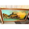 Image 1 : LARGE FRAMED OIL ON CANVAS OCEAN LIVING SCENE