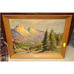 MOUNTAIN HUES BY ROBERT WOOD FRAMED PICTURE