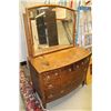 Image 1 : 1920'S TIGER OAK 4 DRAWER DRESSER WITH MIRROR