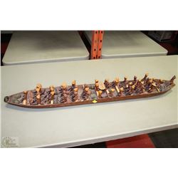 LARGE WOODEN BOAT SCULPTURE