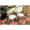 Image 1 : ROUND GLASS TOP TABLE & FOUR CHAIRS