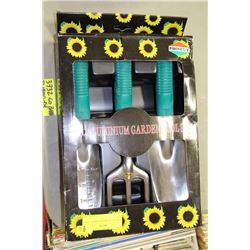 NEW 3PC ALUMINUM GARDEN TOOL SET