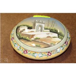 HANDPAINTED SIGNED LIDDED DISH