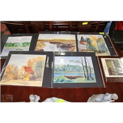 TIBOR CSORBA  WATERCOLOR COLLECTION OF 10