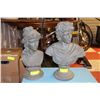 Image 1 : SET OF 2 ROMAN BUSTS - MAN 17.5" TALL WOMAN 16"