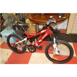 CCM RED YOUTH MOUNTAIN BIKE 20"BACK TIRE