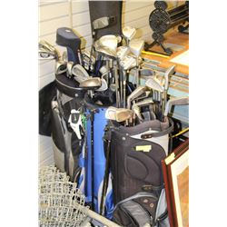 THREE SETS OF RIGHT HANDED GOLF CLUBS