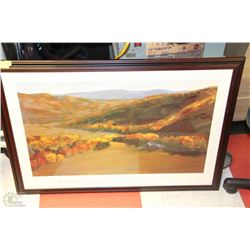 WENDY HARRIS "FALL AFTERNOON" LARGE FRAMED PRINT