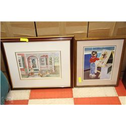 LOT OF 2 LARGE SIGNED PICTURES JANICE TANTON