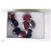 Image 1 : #43-NATURAL ENHANCED  RED RUBY & BLUE SAPPHIRE GEMSTONES