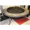 Image 1 : PORTABLE STONE AND WROUGHT IRON FIRE PIT