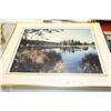 Image 1 : LARGE PICTURE FRAMED OF A LAKE