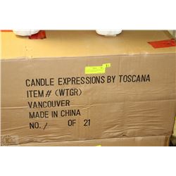 LOT OF 96 ASSORTED BRAND NEW CANDLE TINS W/ LIDS