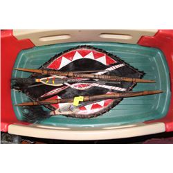 NATIVE HUNTING ARROWS WITH HIDE COVERS & HUNTING