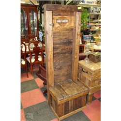 CUSTOM HARLEY DAVIDSON BENCH/COAT RACK