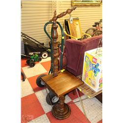 WOOD LAMP & TABLE/STAND