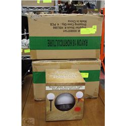CASE OF 4 SOLAR GLOBE DECORATIVE LIGHTS X2