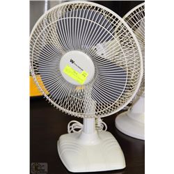 WHITE WESTINGHOUSE TABLE FAN - 3-SPEEDS