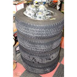 SET OF 4 CHEVY 1500 FIRESTONE TIRES W/6 BOLT