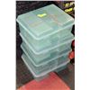 Image 1 : LOT OF 4 RUBBERMAID PLASTIC CONTAINERS & LIDS