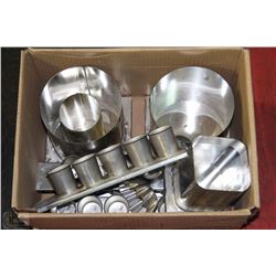 STAINLESS STEEL CANDLE MAKING MOLDS. ASSORTED SIZE