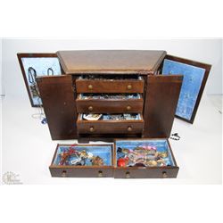 ESTATE MUSICAL JEWELLERY BOX WITH CONTENTS
