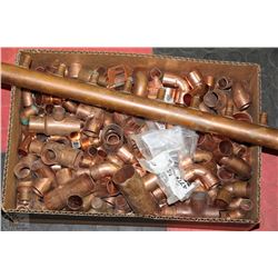 BOX FULL OF NEW COPPER FITTINGS - CLAMP