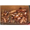 Image 1 : BOX FULL OF LARGE COPPER FITTINGS