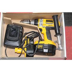 DEWALT 18V HAMMER DRILL W/2 BATTERIES & CHARGERS