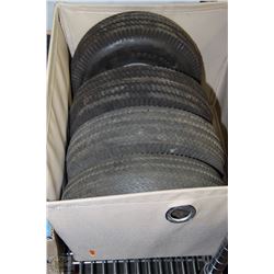 BOX W/SET OF 4 DOLLY AIR TIRES