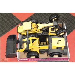 VINTAGE TONKA STEEL GRADER,BULL DOZER AND FRONT