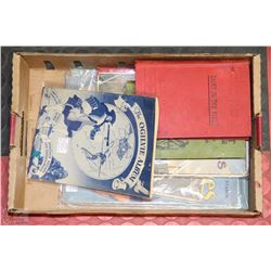 BOX OF VINTAGE BOOKS FROM 1900-1920 INCLUDING